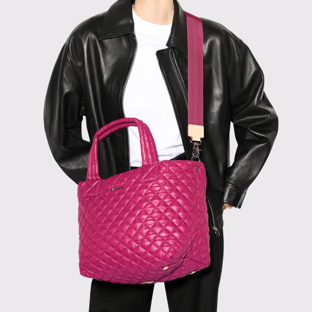 Small Metro Tote Deluxe in Raspberry