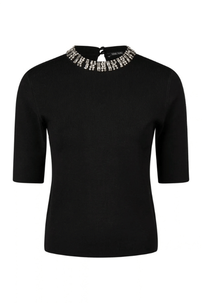 Rhinestone Neck Sweater