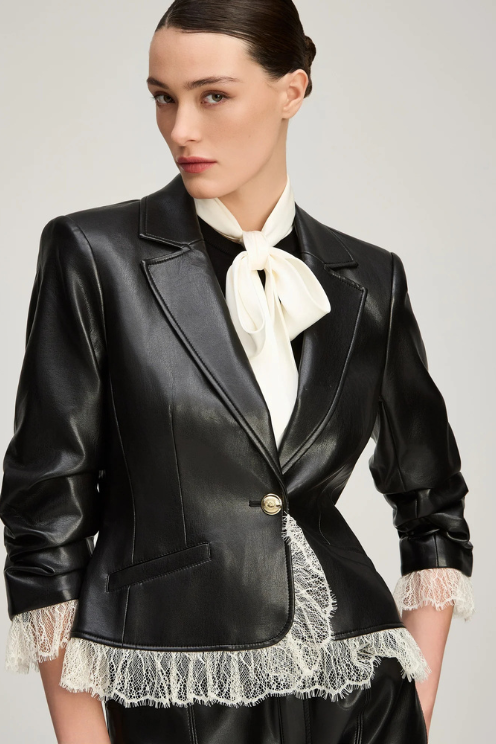 Vegan Leather Le Petit Roxie Blazer