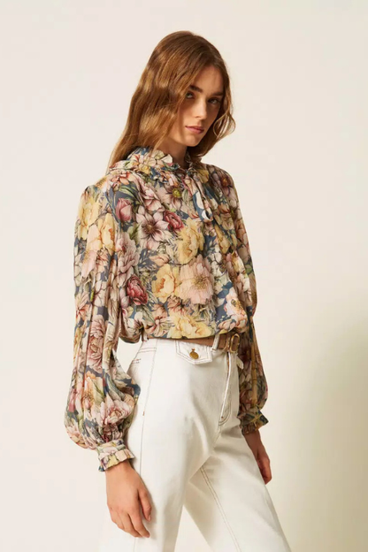 Floral Crepe Blouse