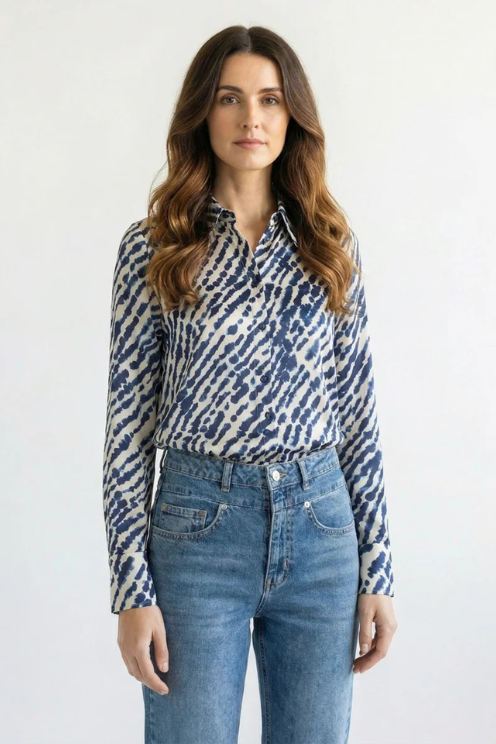 Watercolour Print Shirt Blouse
