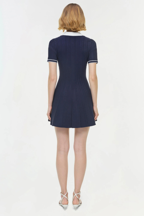 Page Knit Polo Mini Dress