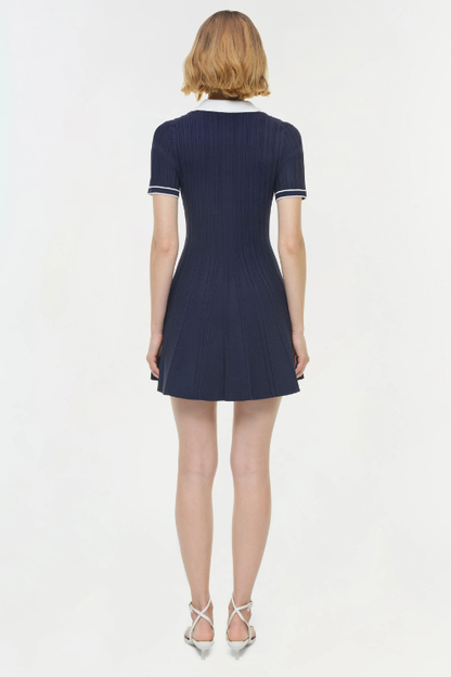 Page Knit Polo Mini Dress