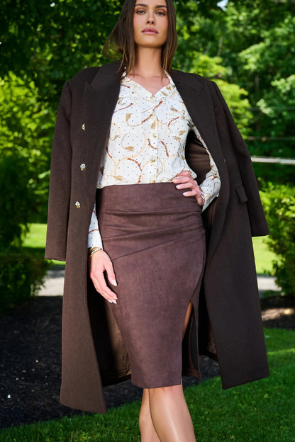 Gina Vegan Suede Skirt
