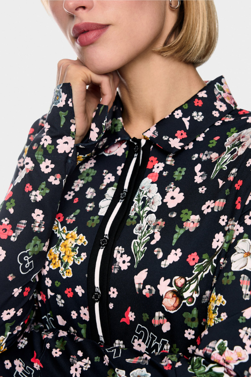 Fitted Floral Modal Blouse