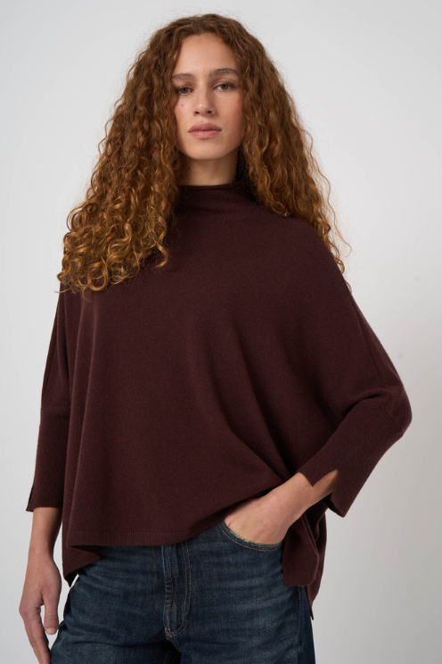Relaxed Fit Poncho-style Sweater