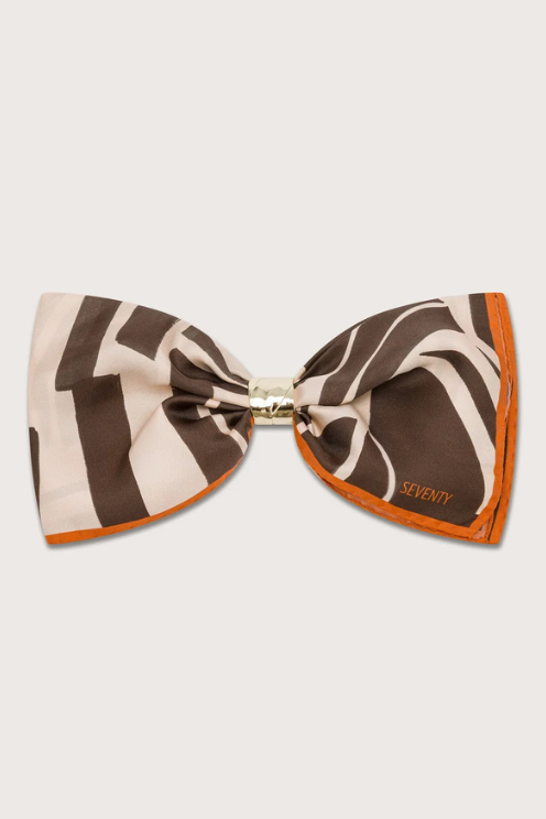 Printed Silk Scarf with Gold Cuff