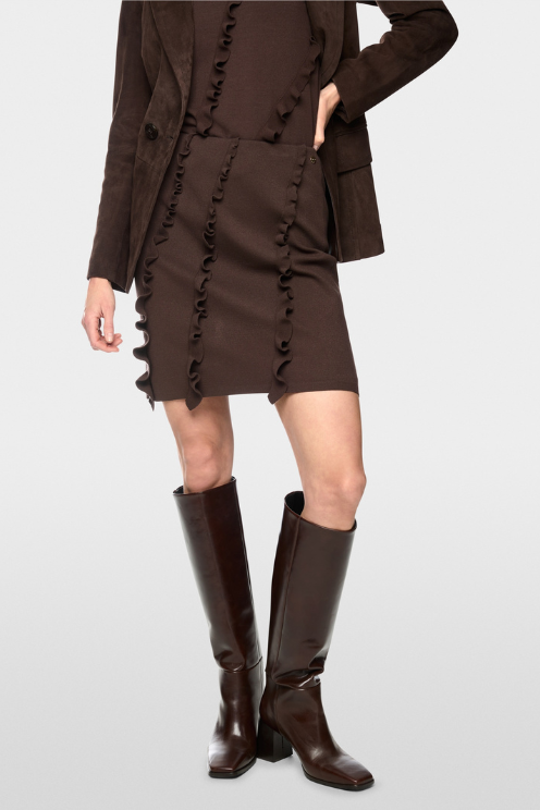 Brown Ruffle Skirt