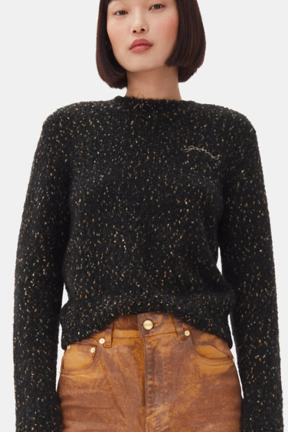 Alpaca Cotton Mix O-Neck Sweater