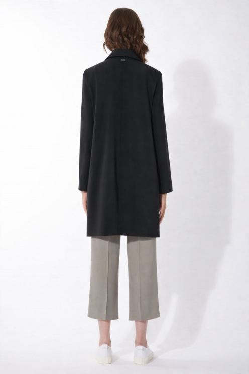 Europa Black Technical Overcoat