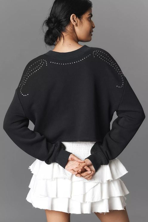 Vintage Terry Studded Sweatshirt