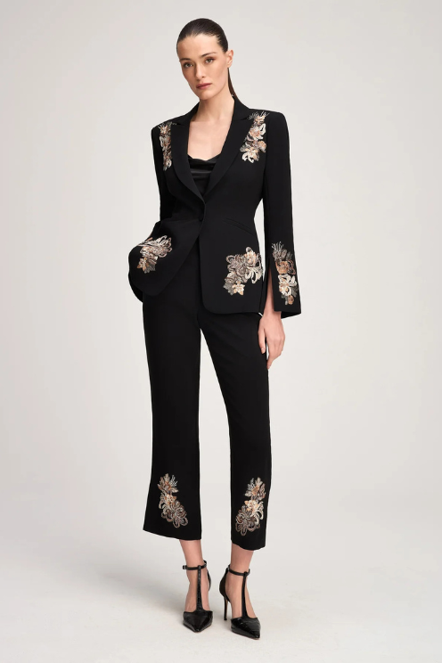 Floral Border Cropped Kerry Pant
