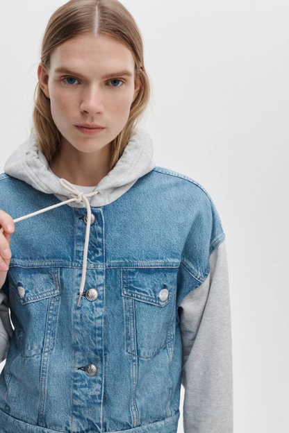 rb Miramar Combo Hooded Trucker Jacket