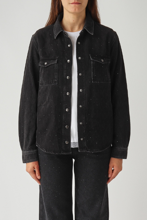 Rhinestone Denim Shirt