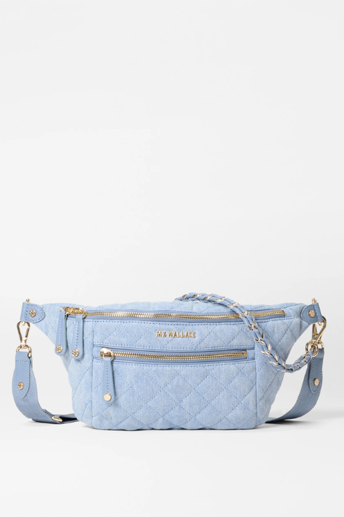 True Light Denim Small Crosby Crossbody Sling