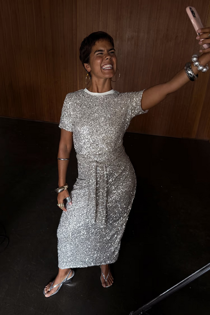 Never Fully Dressed Sequin Maxi Wrap Jaspre Skirt