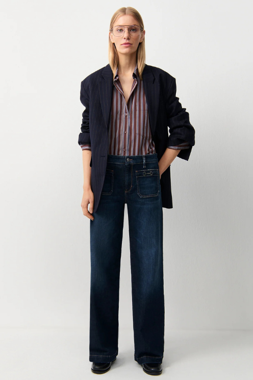 Ada Patched Pocket A-line Jean