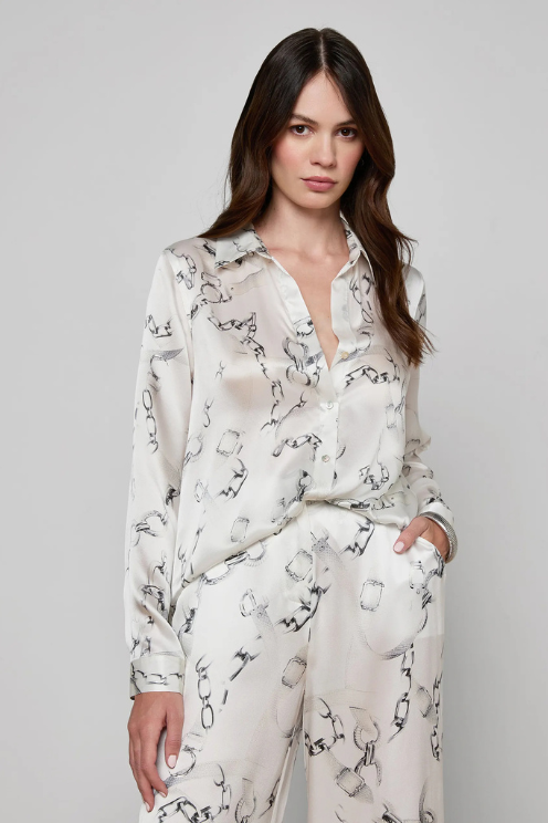 Tyler Silk Chain Print Blouse