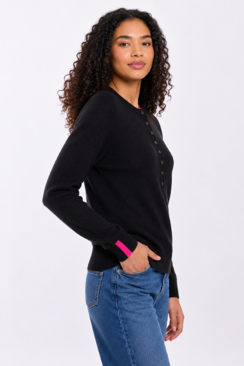 Crewneck Henley - Black