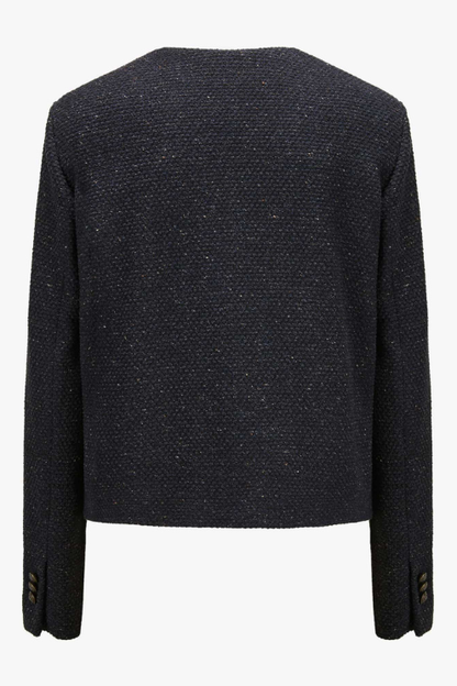 Cropped Wool Blend Jacket