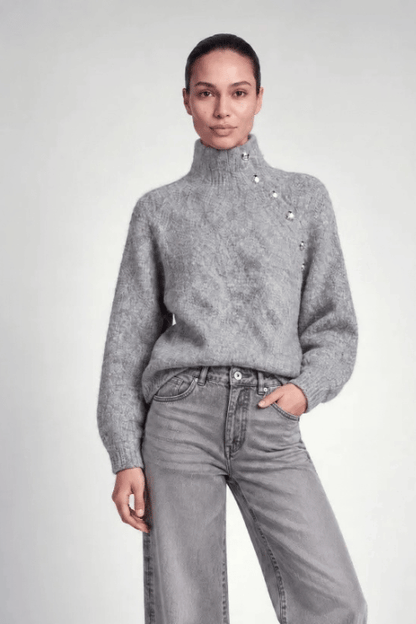 Decorative Bouclé Sweater