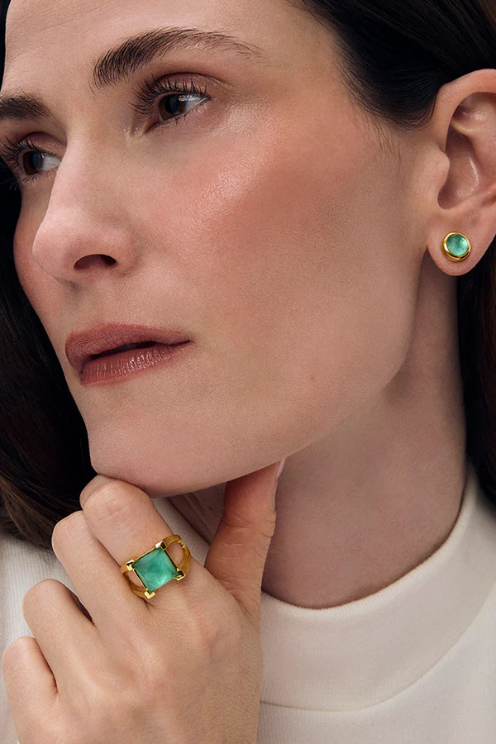 Mini Plaza Ring - Banyan Green