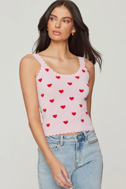 Lottie Hearts Instarsia Tank