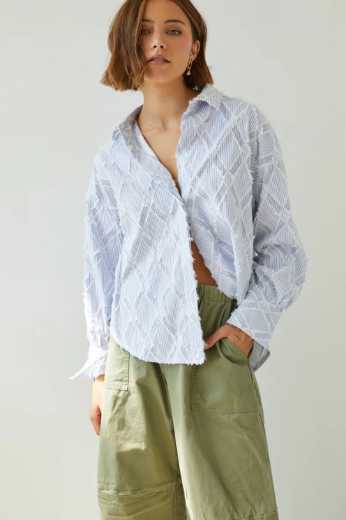 Marlowe Blue Stripe Shirt