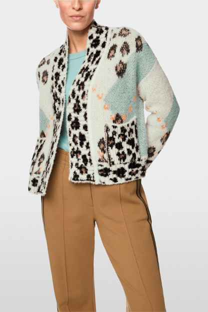 Patterned Open-front Cardi