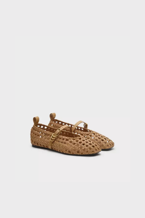 Spire Woven Faux Leather Mary Janes