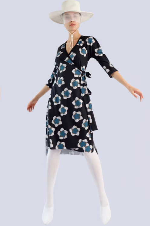 The Paisley Midi Wrap Dress