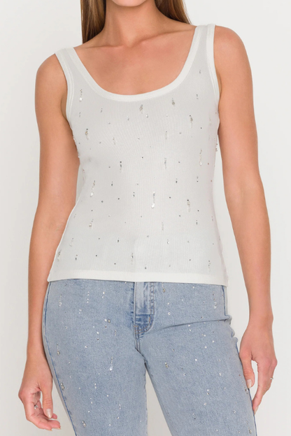 Evita Crystal Embellished Tank