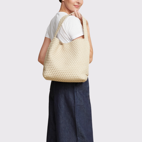 Naghedi Nomad Medium Hobo in Ecru