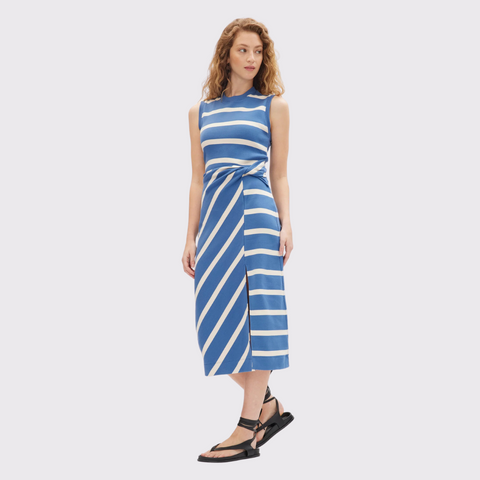 Tanya Taylor Sleeveless Striped Cody Dress