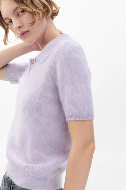 Jada Brushed Cashmere Polo