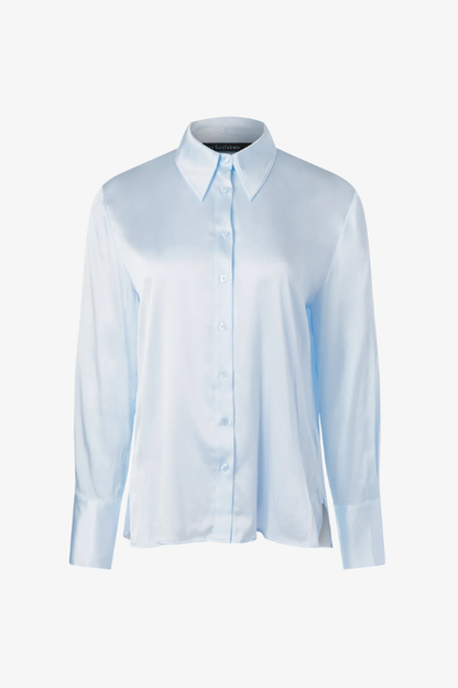 Stretch Silk Button Down Blouse