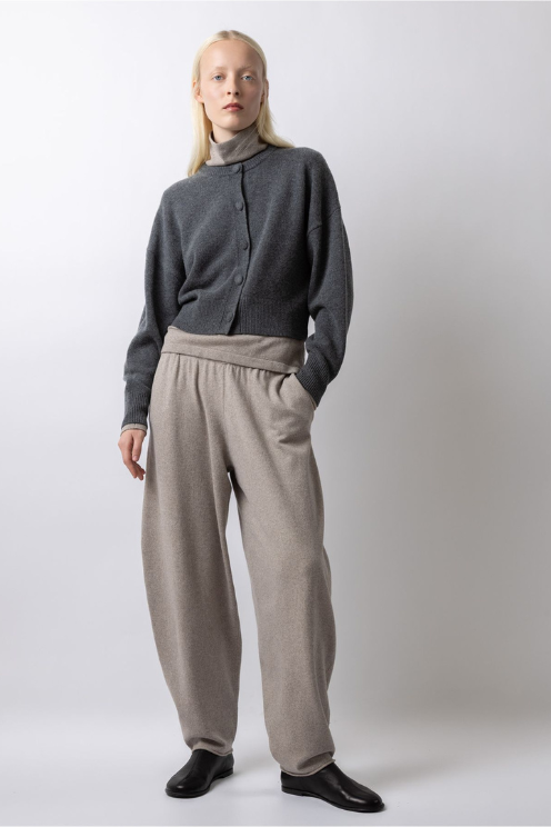 Round Neck Knit Cardigan