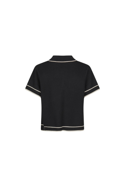 Contrast Stitch Polo Sweater