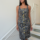 Midnight Etched Paisley Dress