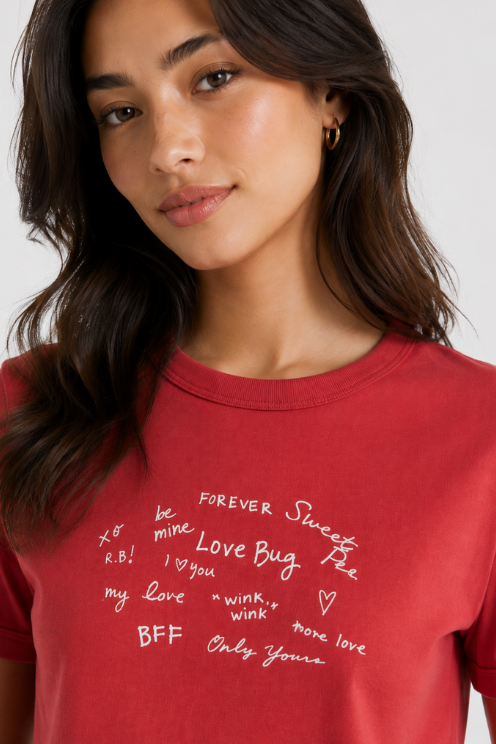 Sweetheart Phrases Ringer Tee