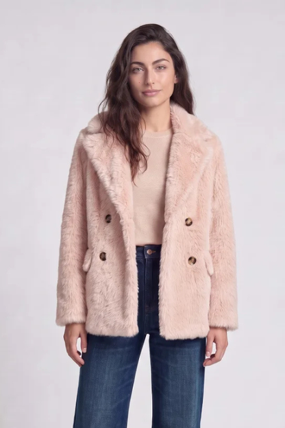 Faux Fur Double Breasted Jacket