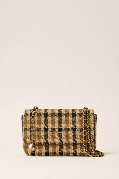 Check Jacquard Shoulder Bag
