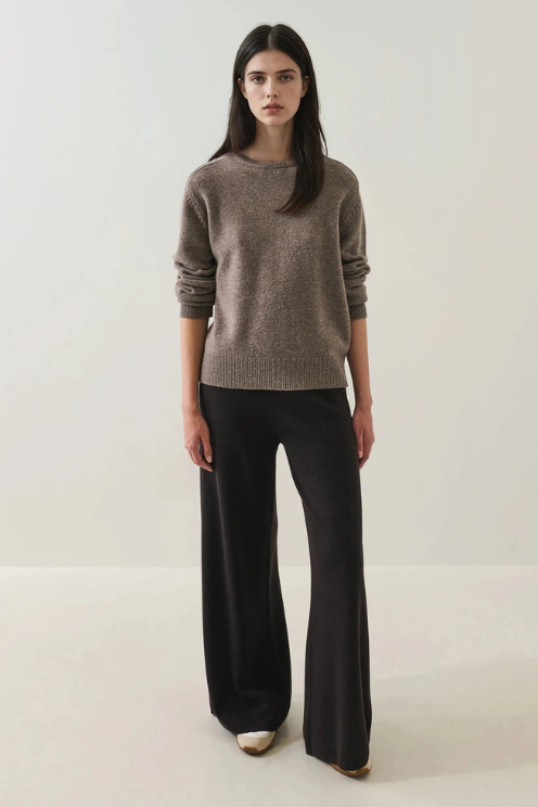 Merino Cashmere Boyfriend Crew