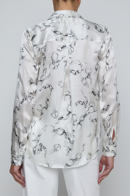 Tyler Silk Chain Print Blouse
