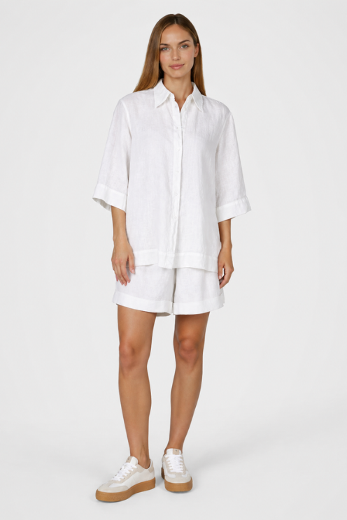 Patch Pocket Linen Shorts
