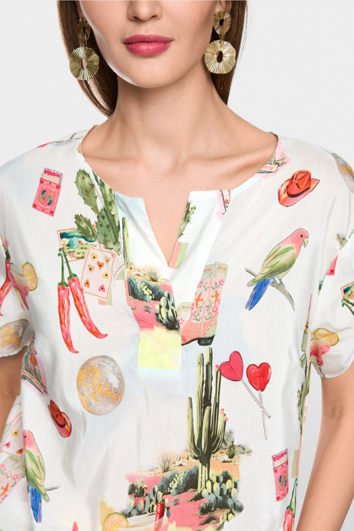 Desert Fiesta Print Blouse