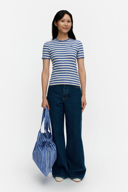 Striped Poppy Tee