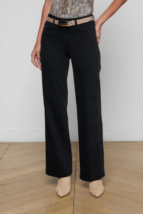 Scottie Wide-Leg Jean - Washed Black