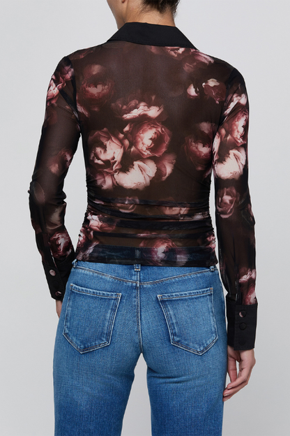 Isola Long Sleeve Mesh Button Up