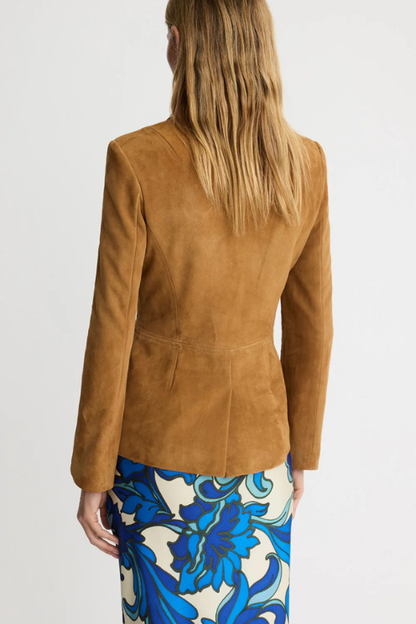 Shrunken Suede Blazer